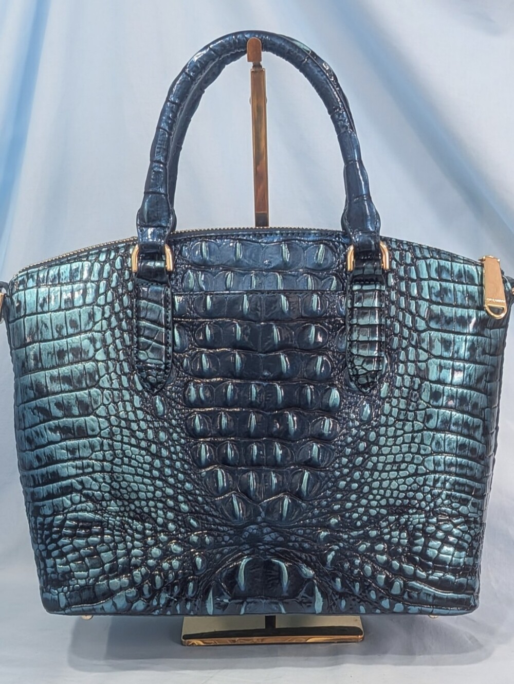 🔷 VEUC Brahmin Duxbury in Blue Patina - Picture 2 of 8